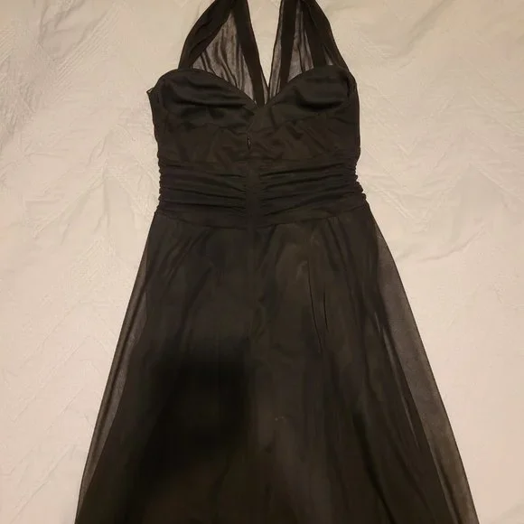 Black Halter Dress - Picture 2 of 5